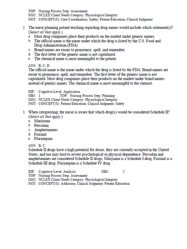 Clayton’s Basic Pharmacology for Nurses 20th Edition Test Bank