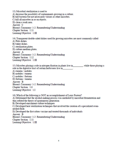 Brock Biology of Microorganisms 16th Edition TEST BANK