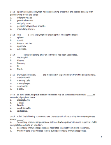 The Immune System 5th Edition Test Bank