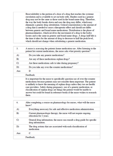 Pharmacology Clear and Simple 3rd Edition TEST BANK