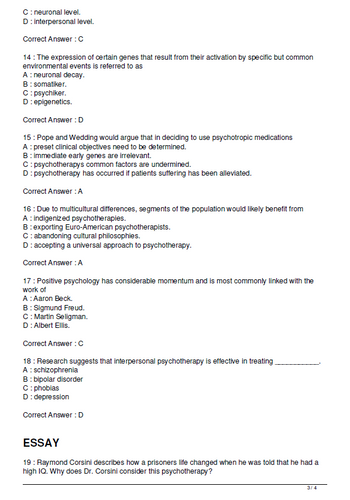 Current Psychotherapies 11th Edition TEST BANK