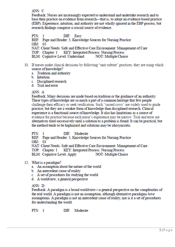 Essentials of Nursing Research 10th Edition TEST BANK