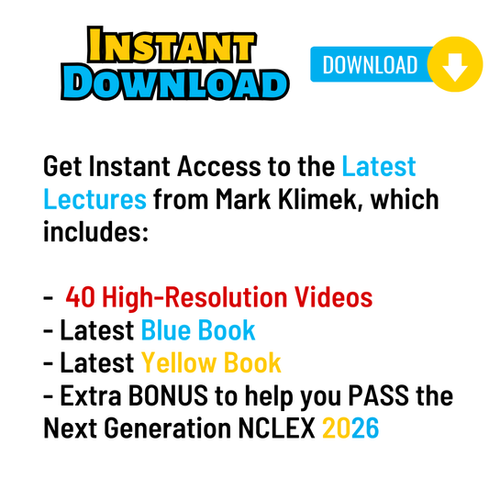 Mark Klimek Latest Lectures for the Next Gen NCLEX 2026 | Instant Download