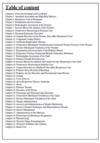Neonatal and Pediatric Respiratory Care 6th Edition TEST BANK 9780323793094