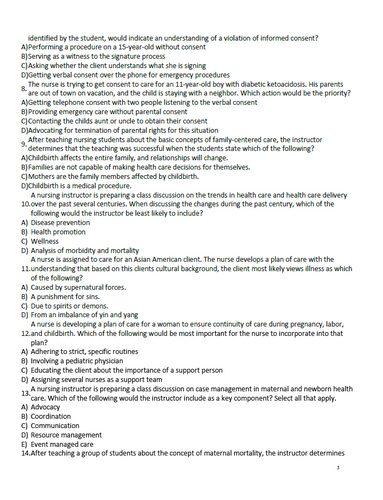 Womens Healthcare in Advanced Practice Nursing 3rd Edition TEST BANK