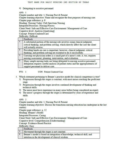 Basic Nursing Thinking Doing and Caring 2nd Edition TEST BANK