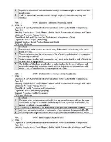 Public Community Health and Nursing Practice 3rd Edition Test Bank