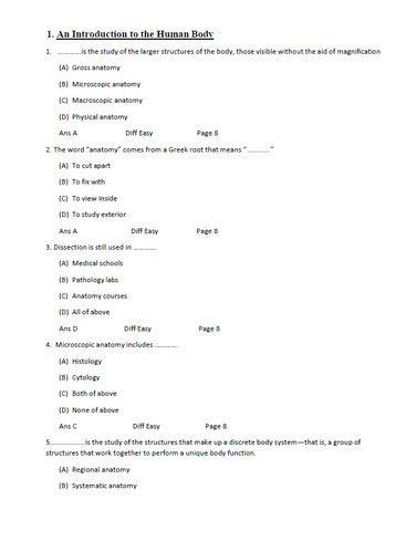 Anatomy and Physiology 1st Edition OpenStax TEST BANK