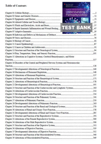 Huether and McCances Understanding Pathophysiology 2nd Edition TEST BANK