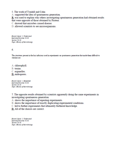 Microbiology A Human Perspective 8th Edition TEST BANK