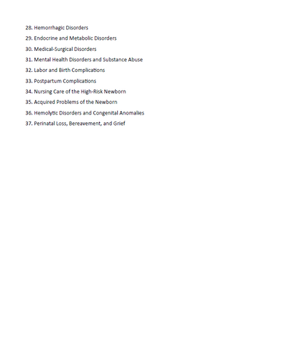 Maternity and Women's Health Care 13th Edition TEST BANK