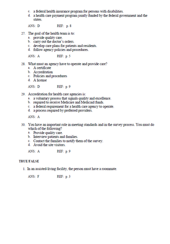 Mosbys Textbook for Nursing Assistants 10th Edition Sorrentino Test Bank