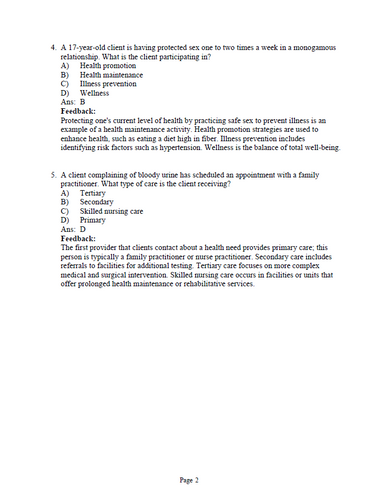 Timby's Introductory Medical Surgical Nursing 13th Edition TEST BANK