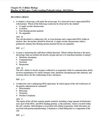 Understanding Pathophysiology 6th Edition Huether McCance TEST BANK