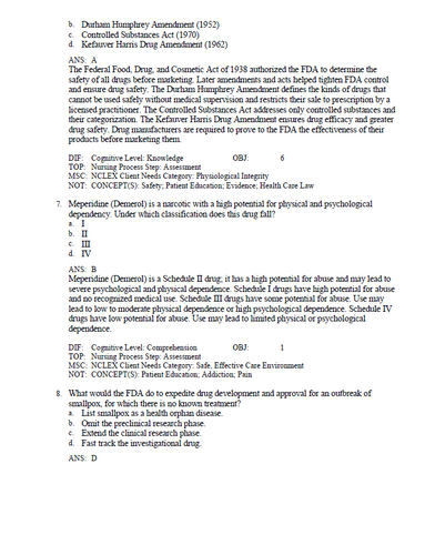 Clayton’s Basic Pharmacology for Nurses 20th Edition Test Bank