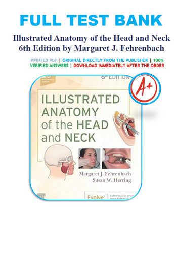 Illustrated Anatomy of the Head and Neck 6th Edition Test Bank