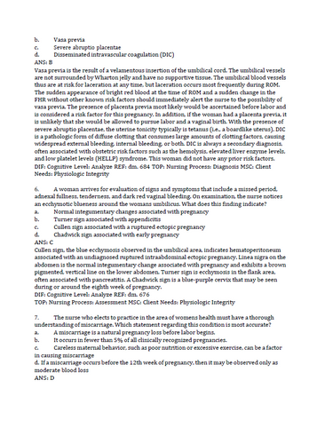 Maternity Newborn and Women’s Health Nursing A Case-Based Approach 2e Test Bank
