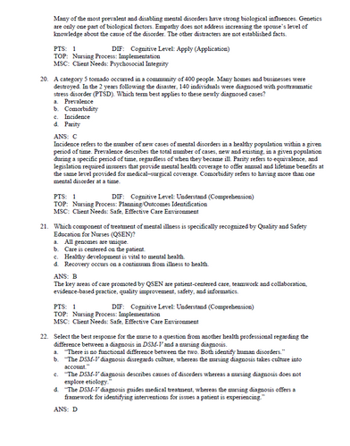 Varcarolis Foundations of Psychiatric Mental Health Nursing 10thEdition TestBank