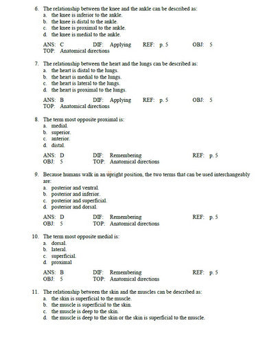 Structure and Function of the Body 16th Edition Patton TEST BANK