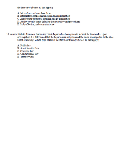 Phillips's Manual of I.V. Therapeutics 8th Edition TEST BANK