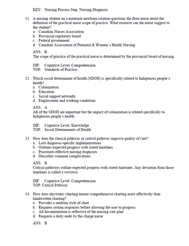 Leifers Introduction to Maternity and Pediatric Nursing in Canada 2e Test Bank