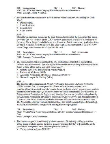 Fundamentals of Nursing 2nd Edition Yoost TEST BANK