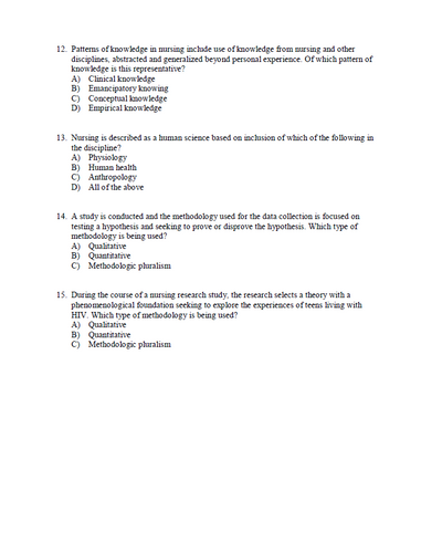 Theoretical Basis for Nursing 6th Edition TEST BANK [Chapter 1-20]
