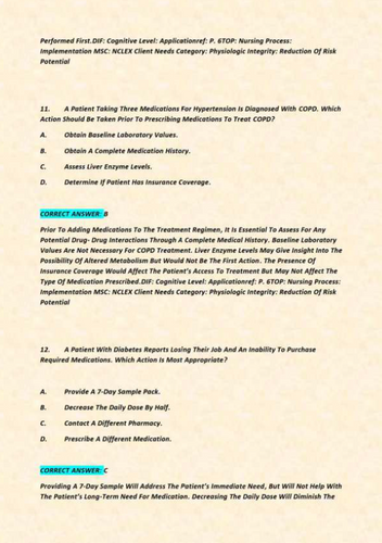 Lehne's Pharmacotherapeutics for Advanced Practice Nurses 3rd Edition Test Bank