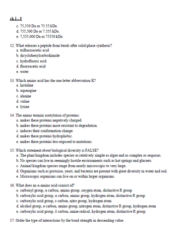Biochemistry 9th Edition Stryer Lubert TEST BANK