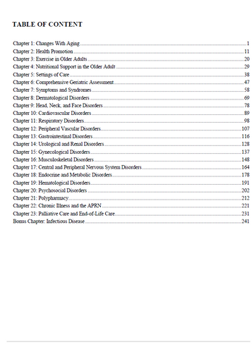 Advanced Practice Nursing in the Care of Older Adults 3rd Edition TEST BANK