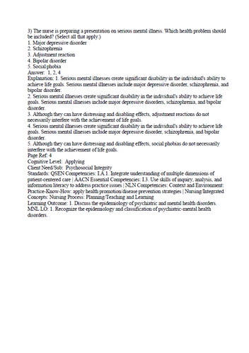 Psychiatric Mental Health Nursing From Suffering to Hope 2nd Edition Test Bank