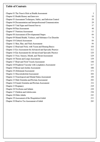 Nursing Health Assessment A Clinical Judgment Approach 4th Edition Test Bank