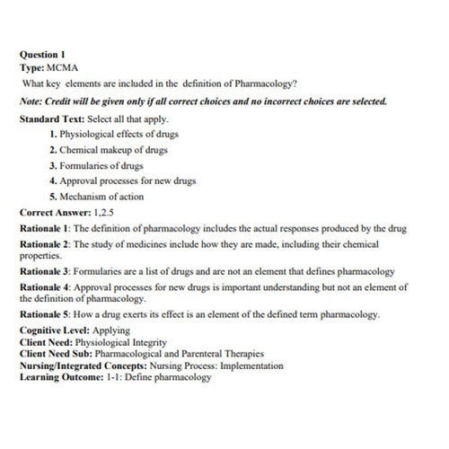 Pharmacology for Nurses Canadian Edition 3rd Edition TEST BANK
