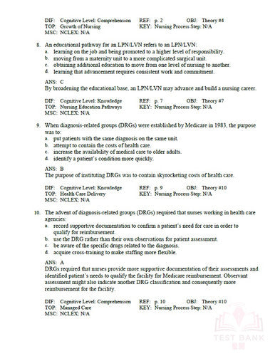 Fundamental Concepts and Skills for Nursing 6th Edition Williams TEST BANK