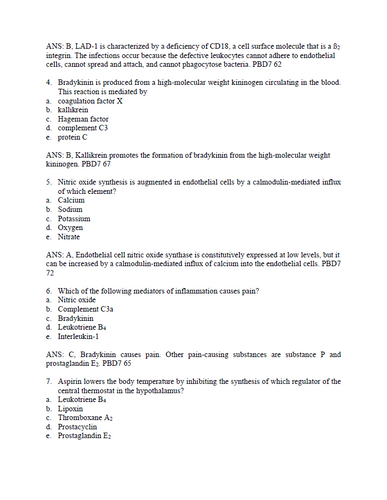 Robbins & Cotran Pathologic Basis of Disease 10th Edition TEST BANK