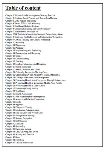 Kozier & Erbs Fundamentals of Nursing 11th Edition TEST BANK 9780135428733