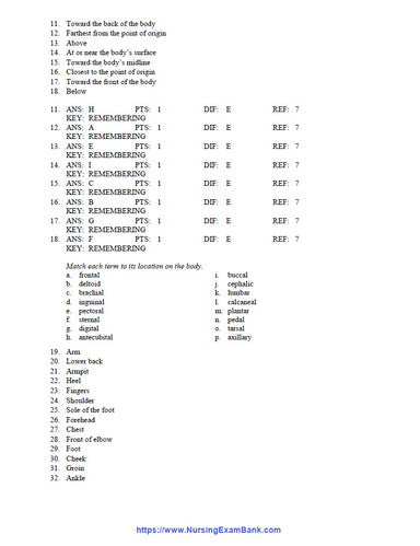 Understanding Anatomy & Physiology 3rd Edition Thompson TEST BANK
