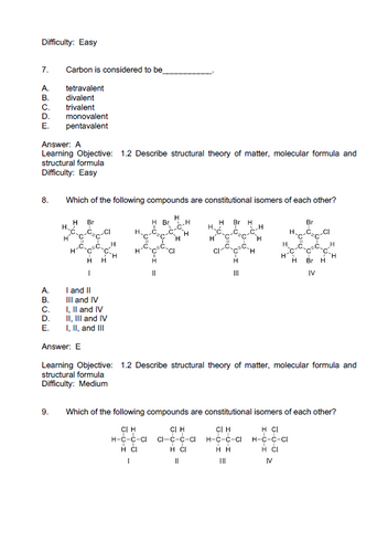 Organic Chemistry 4th Edition David Klein Test Bank