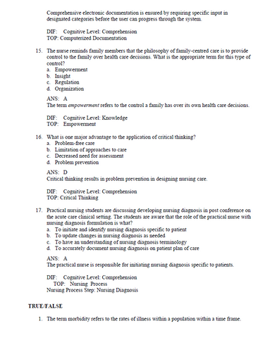 Leifers Introduction to Maternity and Pediatric Nursing in Canada 2e Test Bank