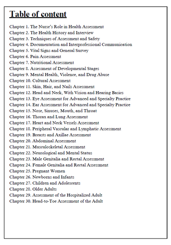 Nursing Health Assessment A Best Practice Approach 3rd Edition Test Bank