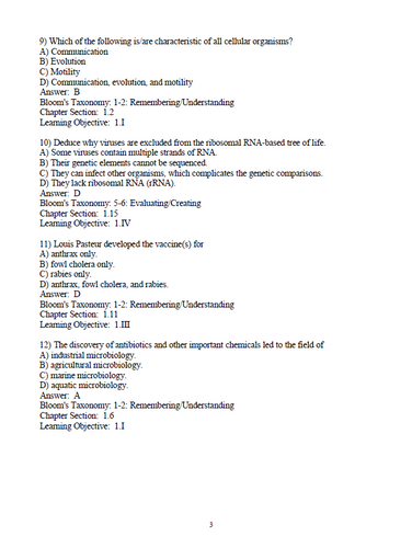 Brock Biology of Microorganisms 16th Edition TEST BANK