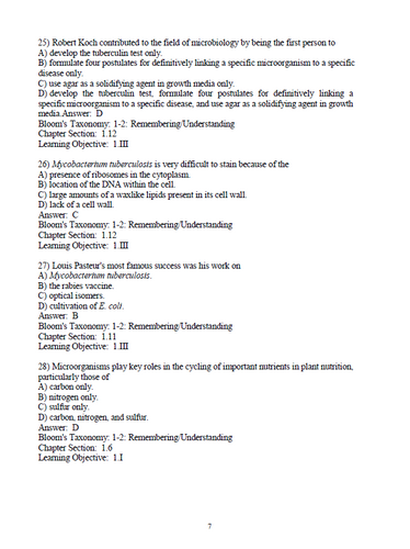 Brock Biology of Microorganisms 16th Edition TEST BANK