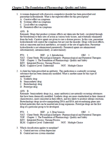 Abrams' Clinical Drug Therapy 12th Edition TEST BANK