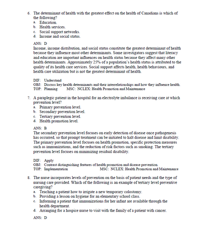 Potter and Perry's Canadian Fundamentals of Nursing 7th Edition TEST BANK