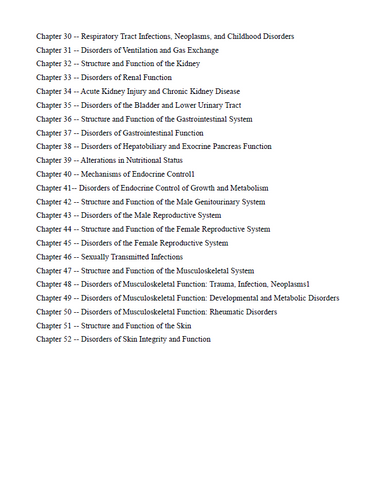 Porth’s Essentials of Pathophysiology 5th Edition TEST BANK
